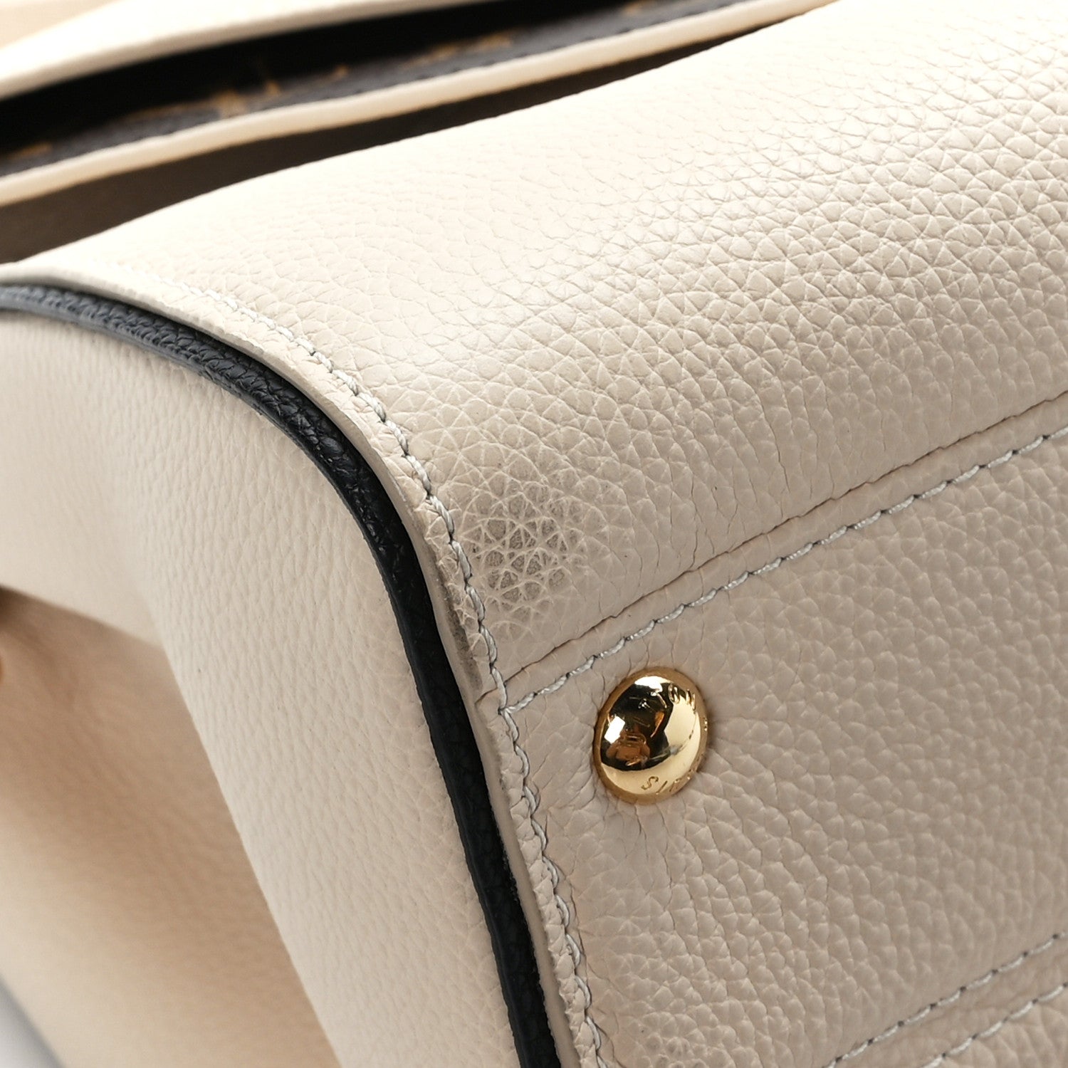 Louis Vuitton Grained Calfskin Monogram Double V Creme 8 of 11