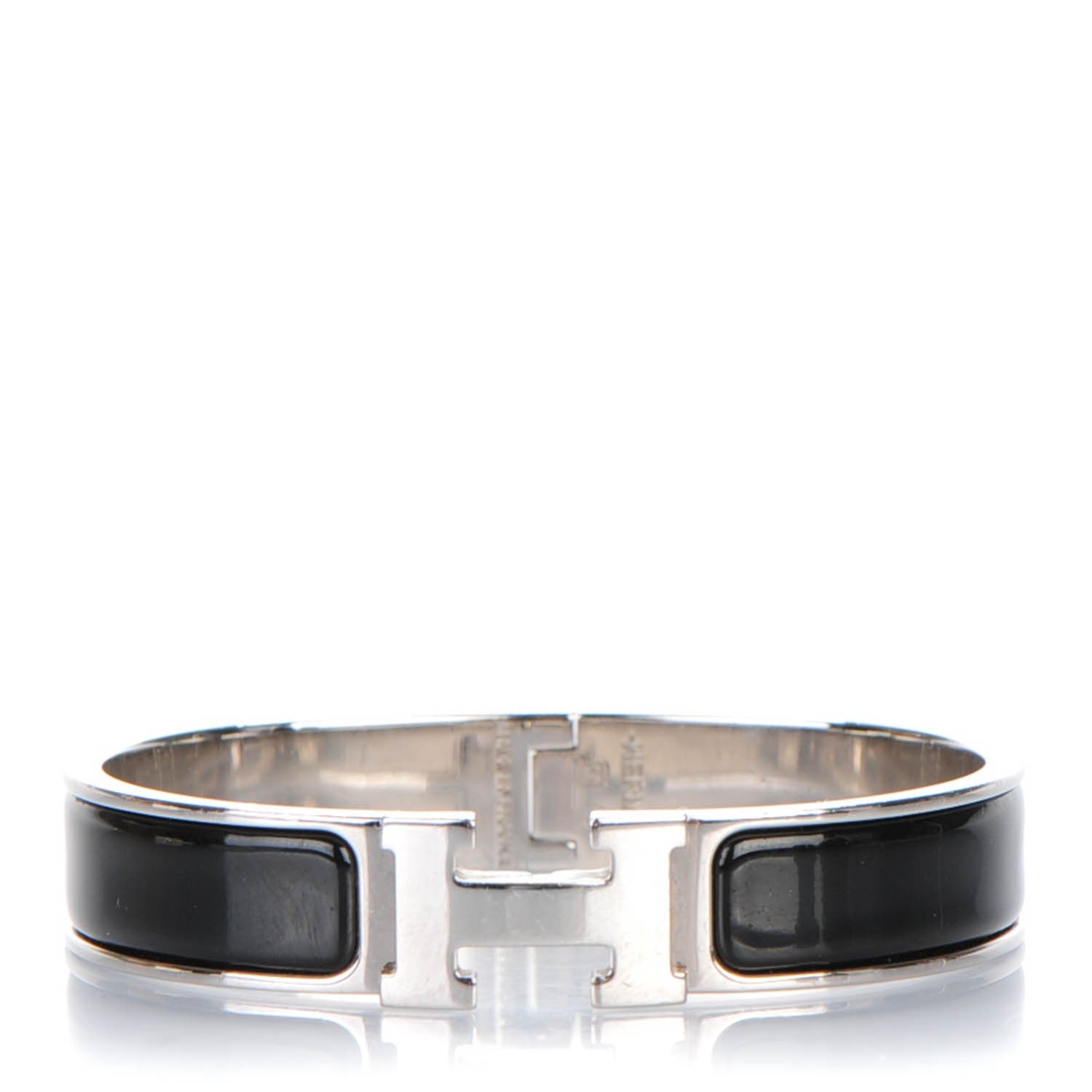 Hermes Enamel Narrow Clic Clac H Bracelet PM Black 1 of 6