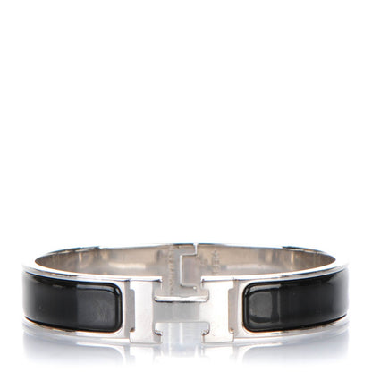 Hermes Enamel Narrow Clic Clac H Bracelet PM Black 1 of 6