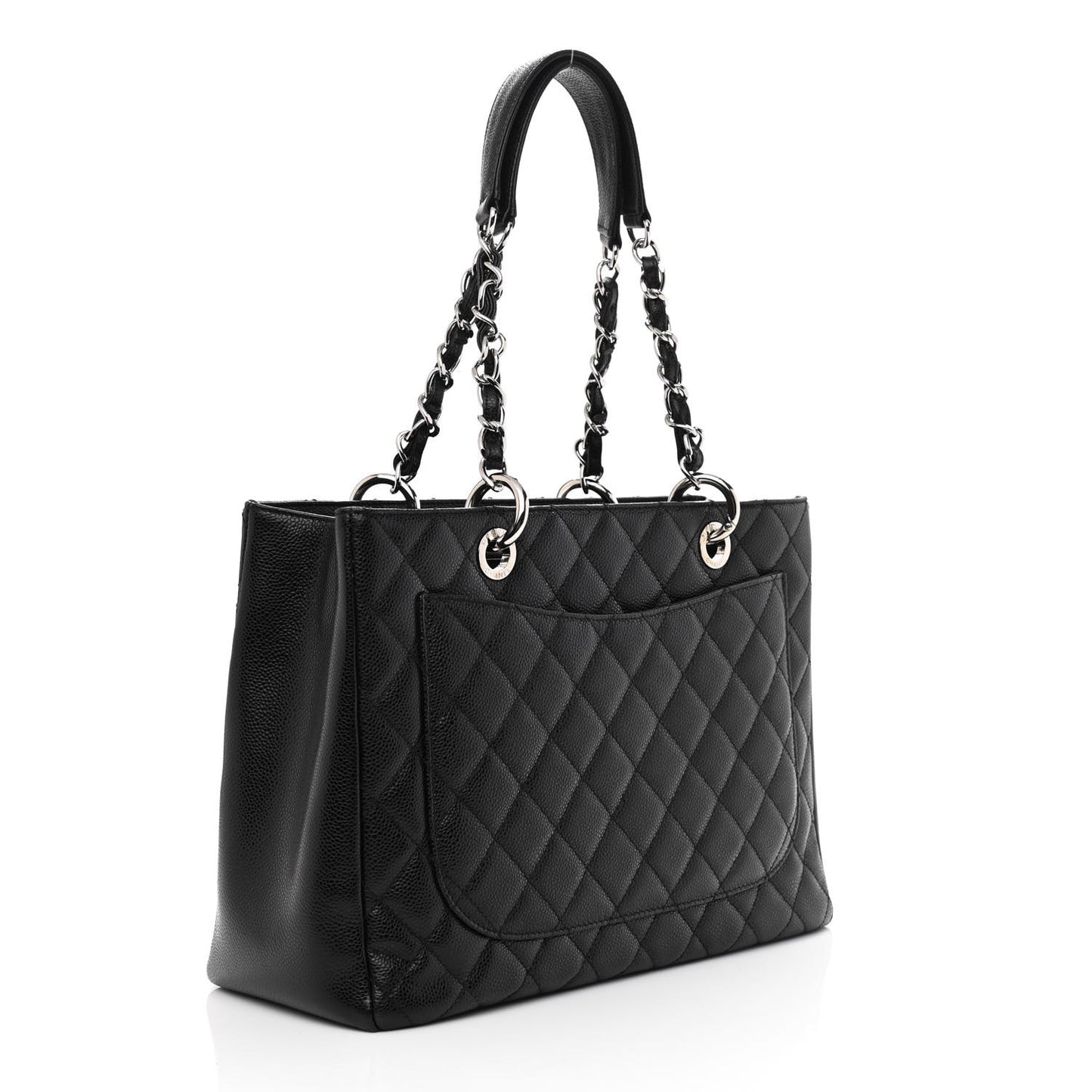 Caviar Quilted Grand Shopping Tote GST Black
