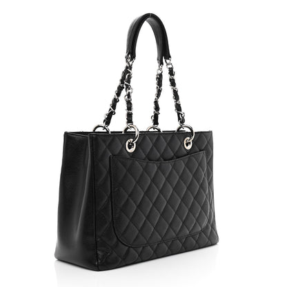Chanel Caviar Quilted Grand Shopping Tote GST Black 3 of 10