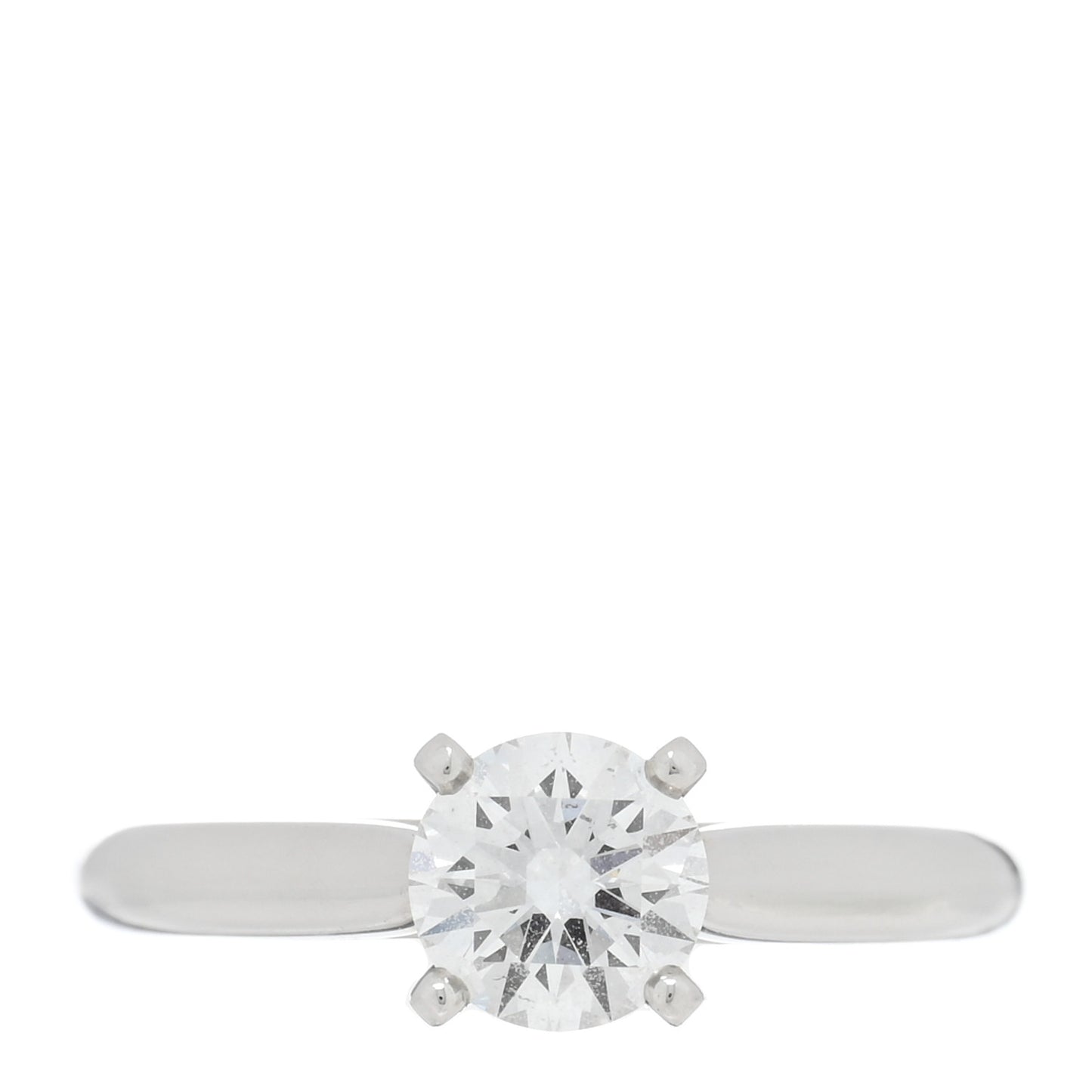 Platinum Diamond .71ct Solitaire 1895 Engagement Ring 49 4.75
