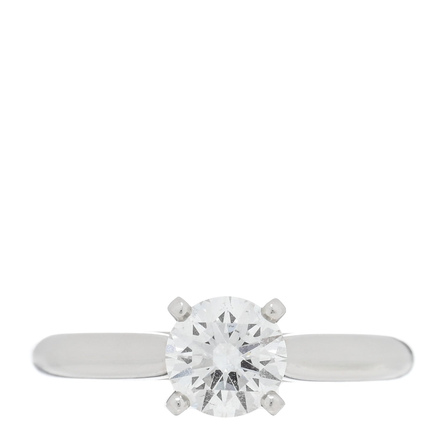 Cartier Platinum Diamond .71ct Solitaire 1895 Engagement Ring 49 4.75 1 of 5