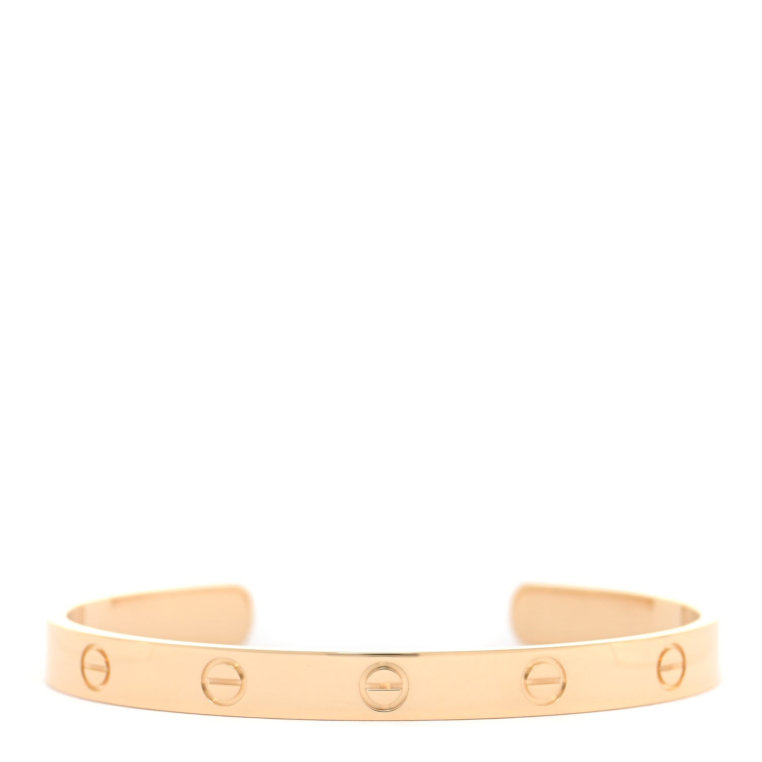 Cartier 18K Yellow Gold LOVE Cuff Bracelet 18 1 of 5