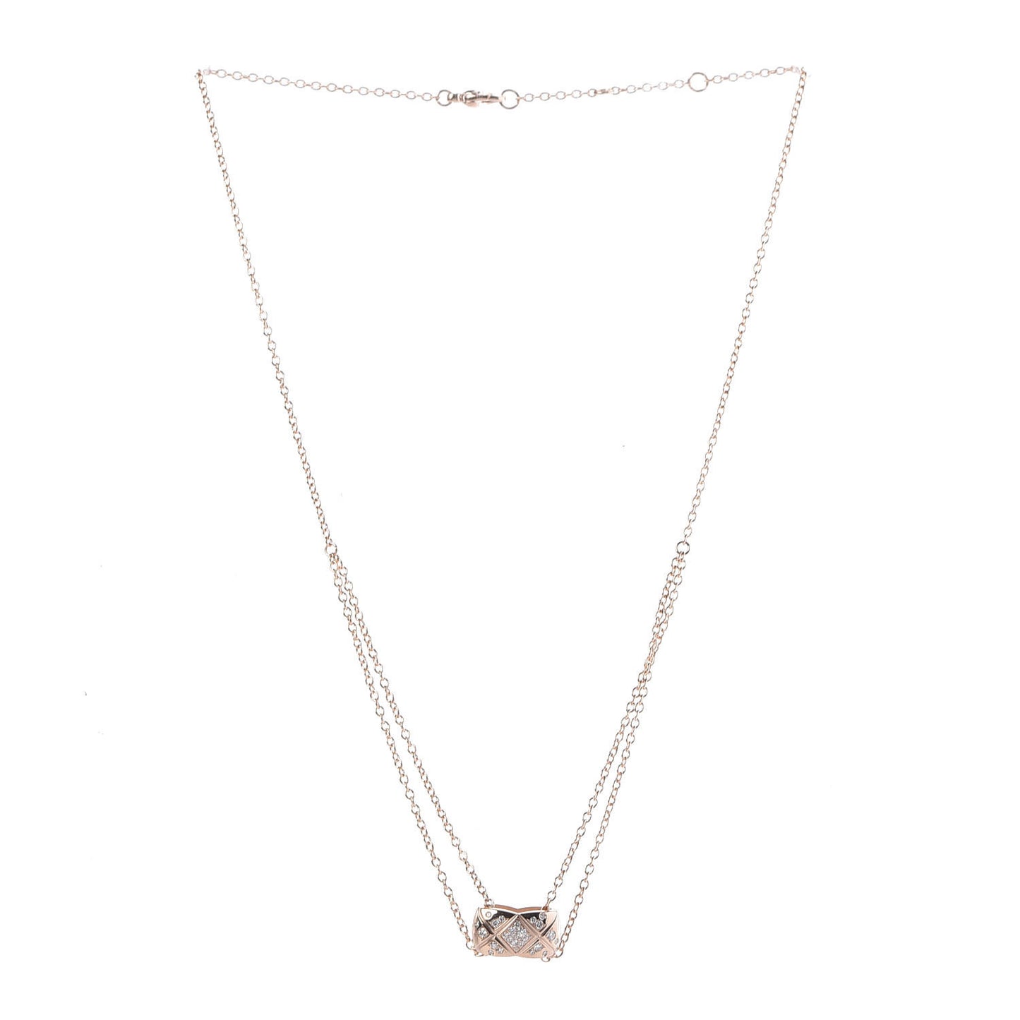 18K Beige Gold Diamond Coco Crush Necklace