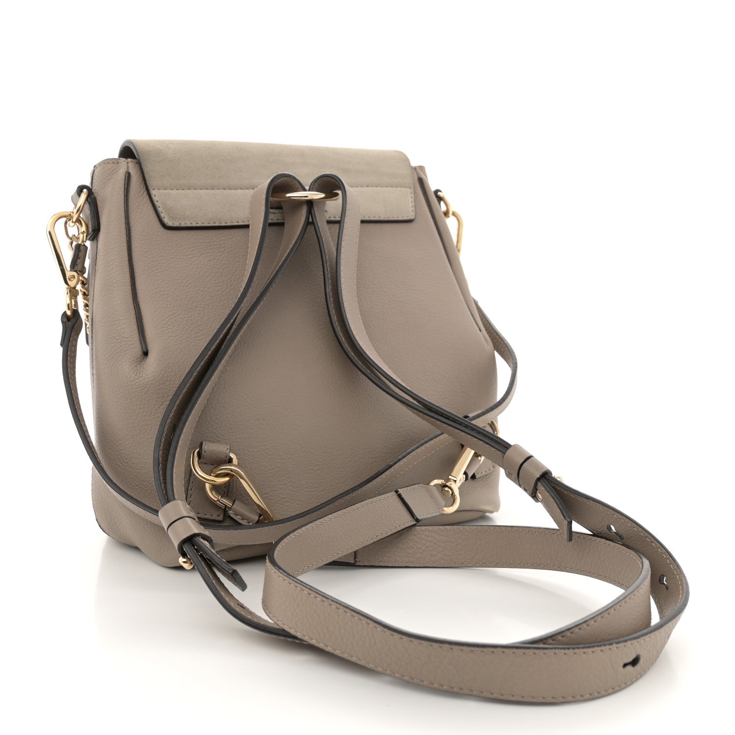 Chloe Suede Calfskin Small Faye Backpack Motty Grey 3 of 16