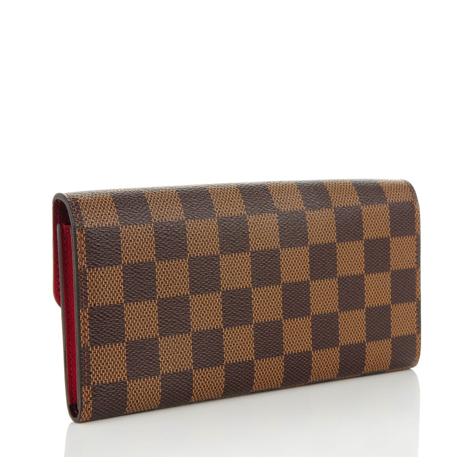 Louis Vuitton Damier Ebene Emilie Wallet Red 3 of 8