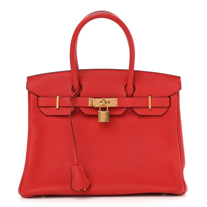 Hermes Togo Birkin 30 Rouge Casaque 1 of 12