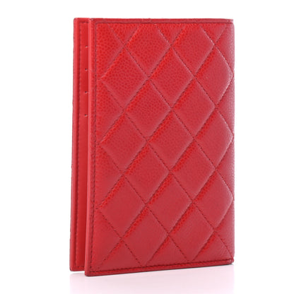 Chanel Caviar Quilted Passport Holder Red 2 of 4