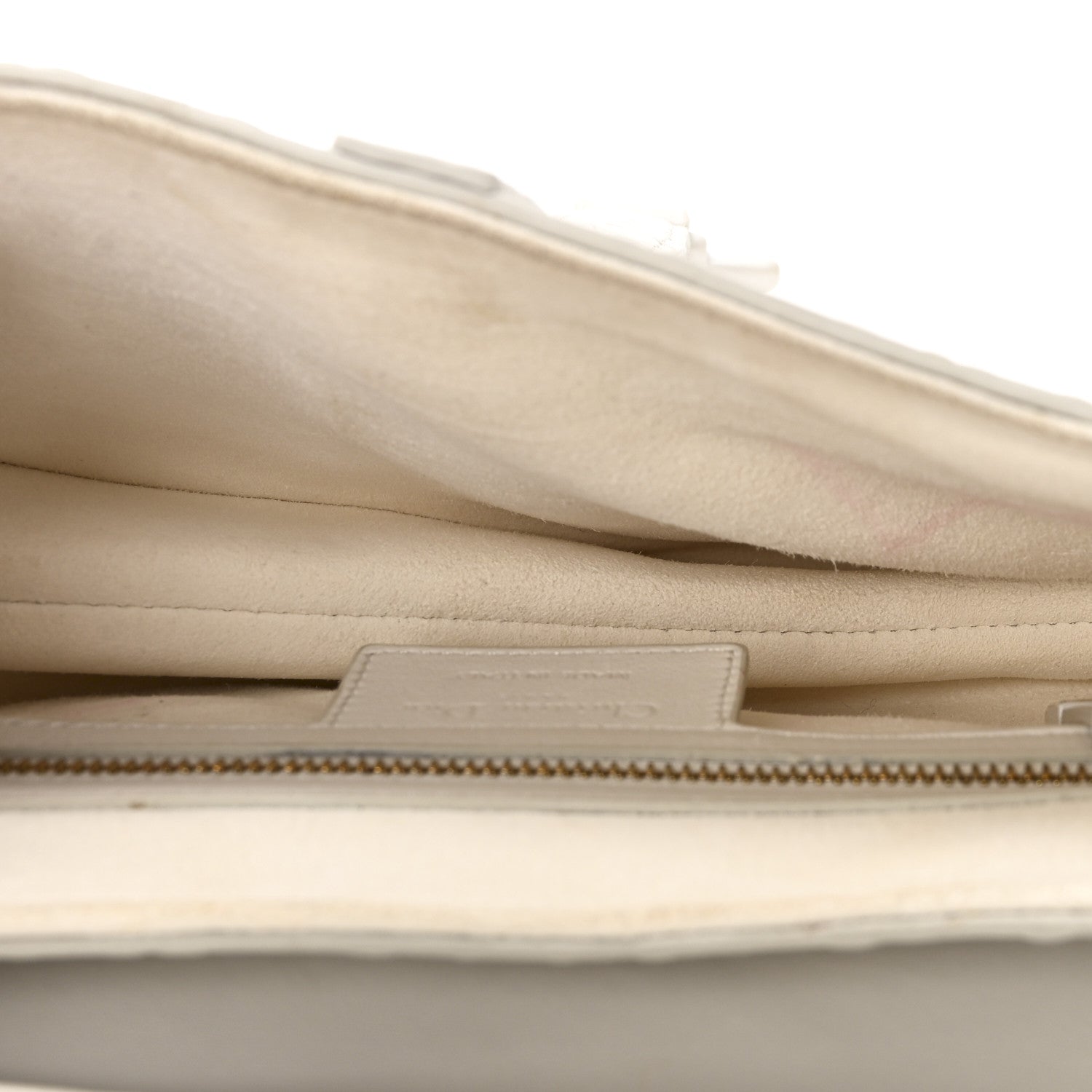 Christian Dior Calfskin Embossed Oblique Saddle Bag White 5 of 11