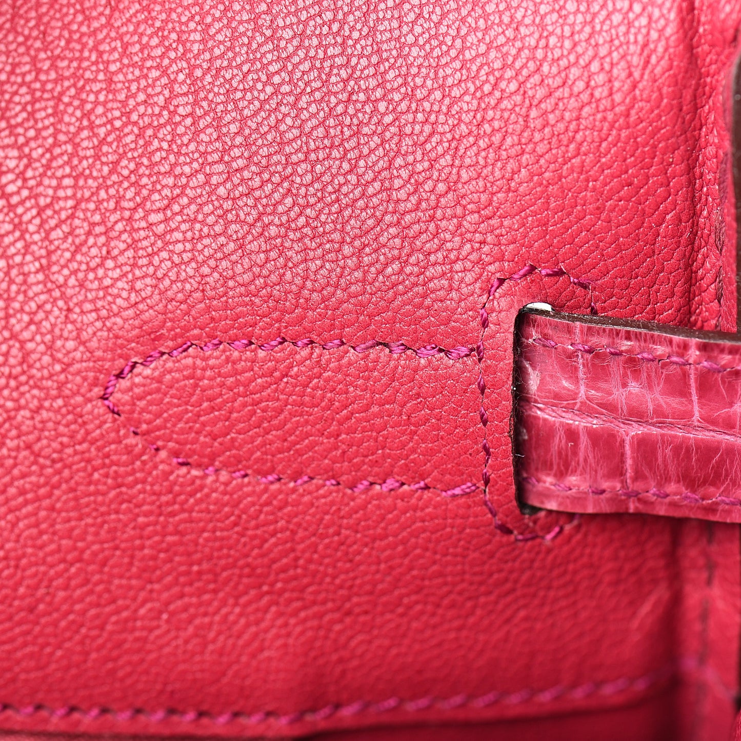 Shiny Porosus Crocodile Birkin 30 Rose Tyrien