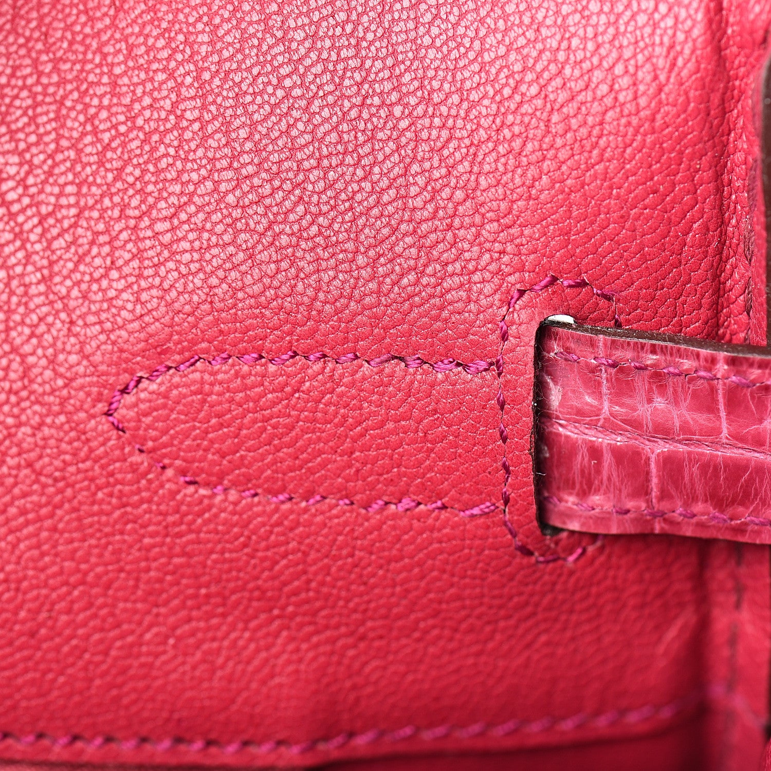 Hermes Shiny Porosus Crocodile Birkin 30 Rose Tyrien 13 of 36