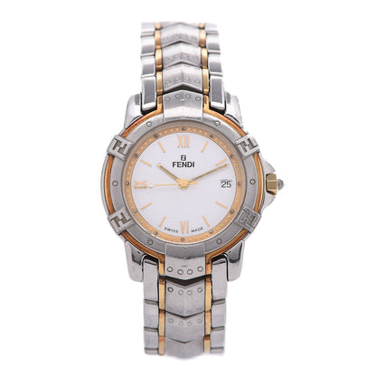 Fendi Stainless Steel 18K Yellow Gold 35mm Quartz Watch 1 of 6