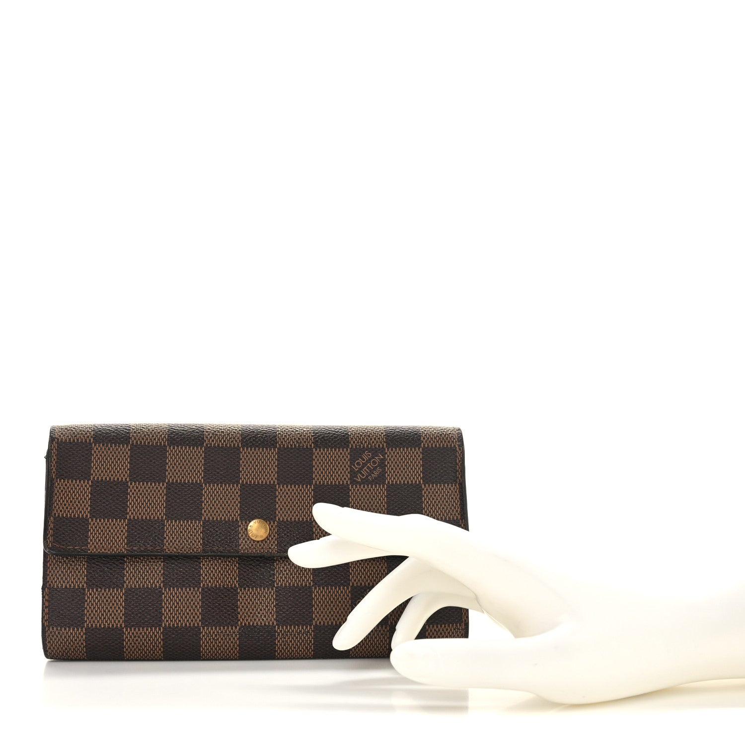 Louis Vuitton Damier Ebene Sarah Wallet 2 of 7