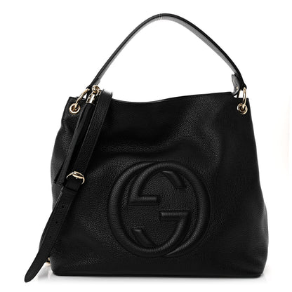 Gucci Pebbled Calfskin Large Soho Hobo Black 1 of 9