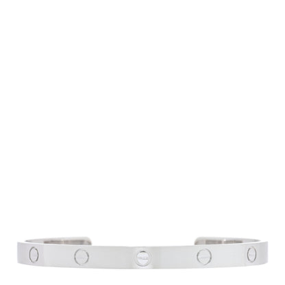 Cartier 18K White Gold LOVE Cuff Bracelet 20 1 of 4