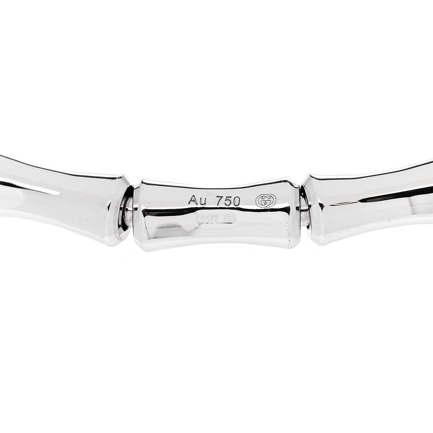 18K White Gold Small Bamboo Spring Bracelet