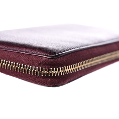 Gucci Metallic Cellarius Calfskin Soho Zip Around Wallet Classic Burgundy 11 of 11