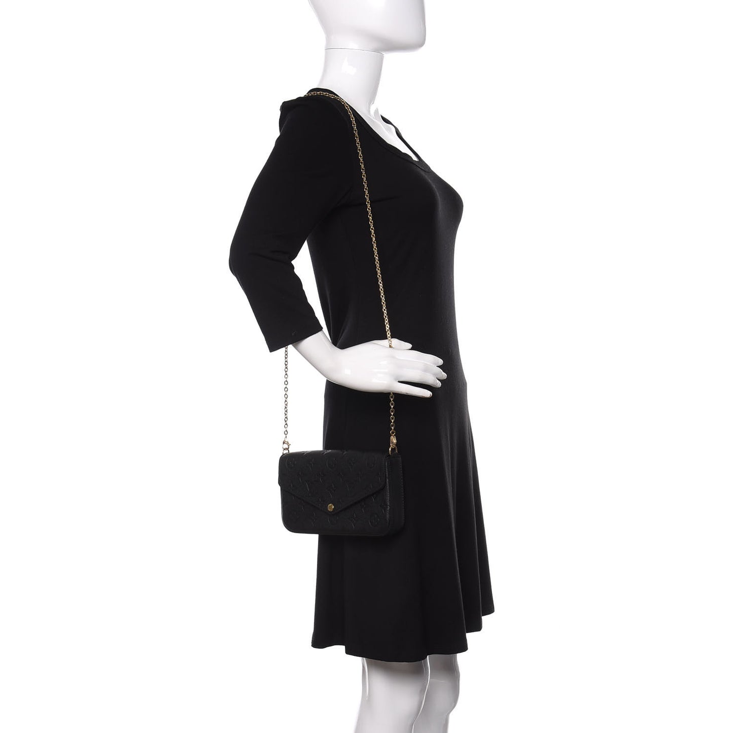 Empreinte Pochette Felicie Chain Wallet Black