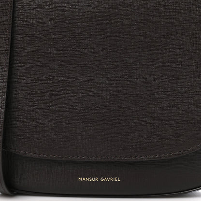 Mansur Gavriel Calfskin Flap Crossbody Bag Dark Brown 7 of 10