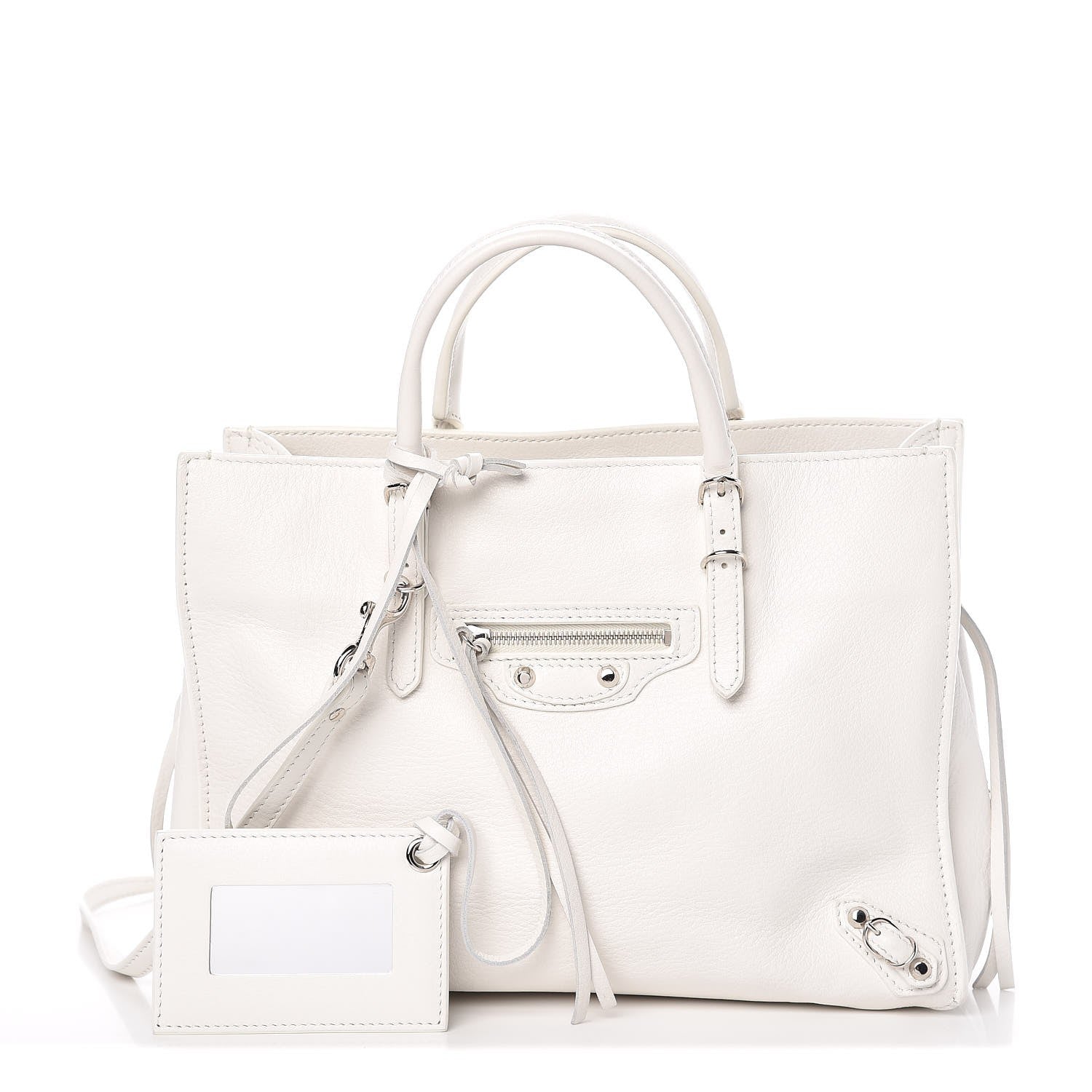 Balenciaga Veau Papier A6 Zip Around Tote White 1 of 7