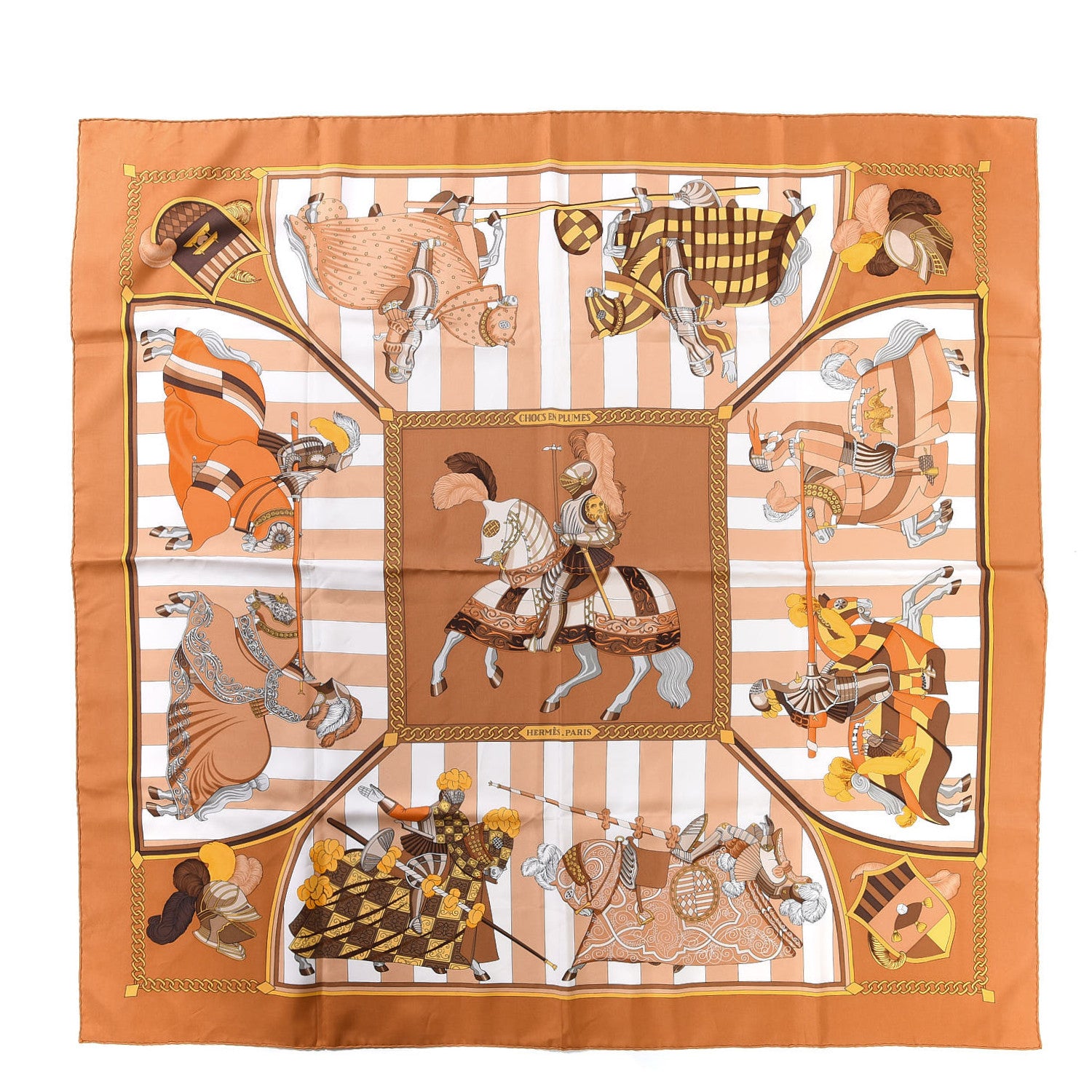 Hermes Silk Chocs en Plumes Scarf 90 1 of 6