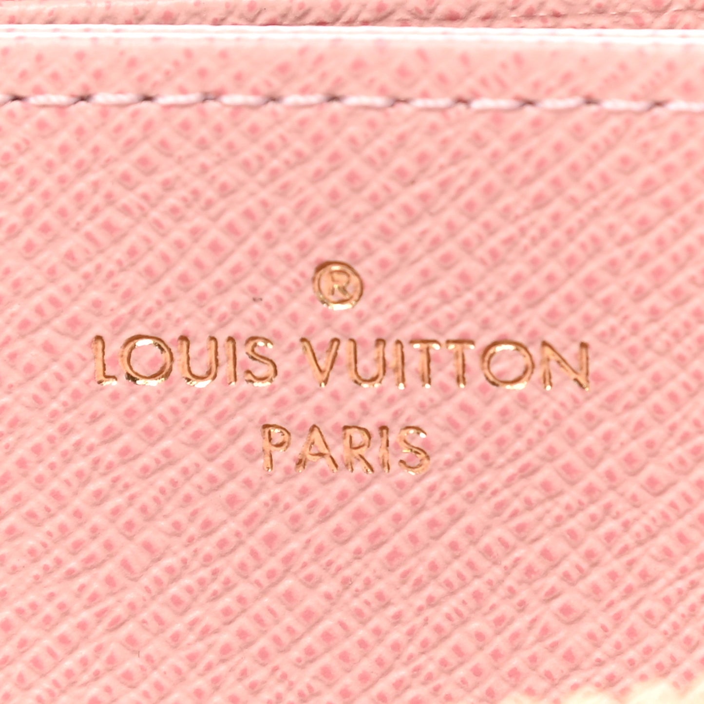 Damier Ebene Zippy Wallet Rose Ballerine