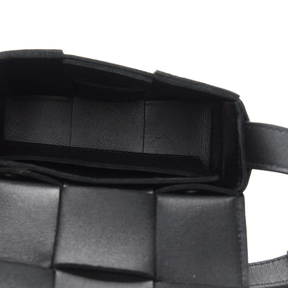 Bottega Veneta Lambskin Maxi Intrecciato Extra Mini Cassette Crossbody Bag Black 5 of 8
