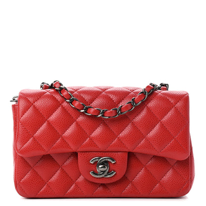 Chanel Caviar Quilted Mini Rectangular Flap Red 1 of 8