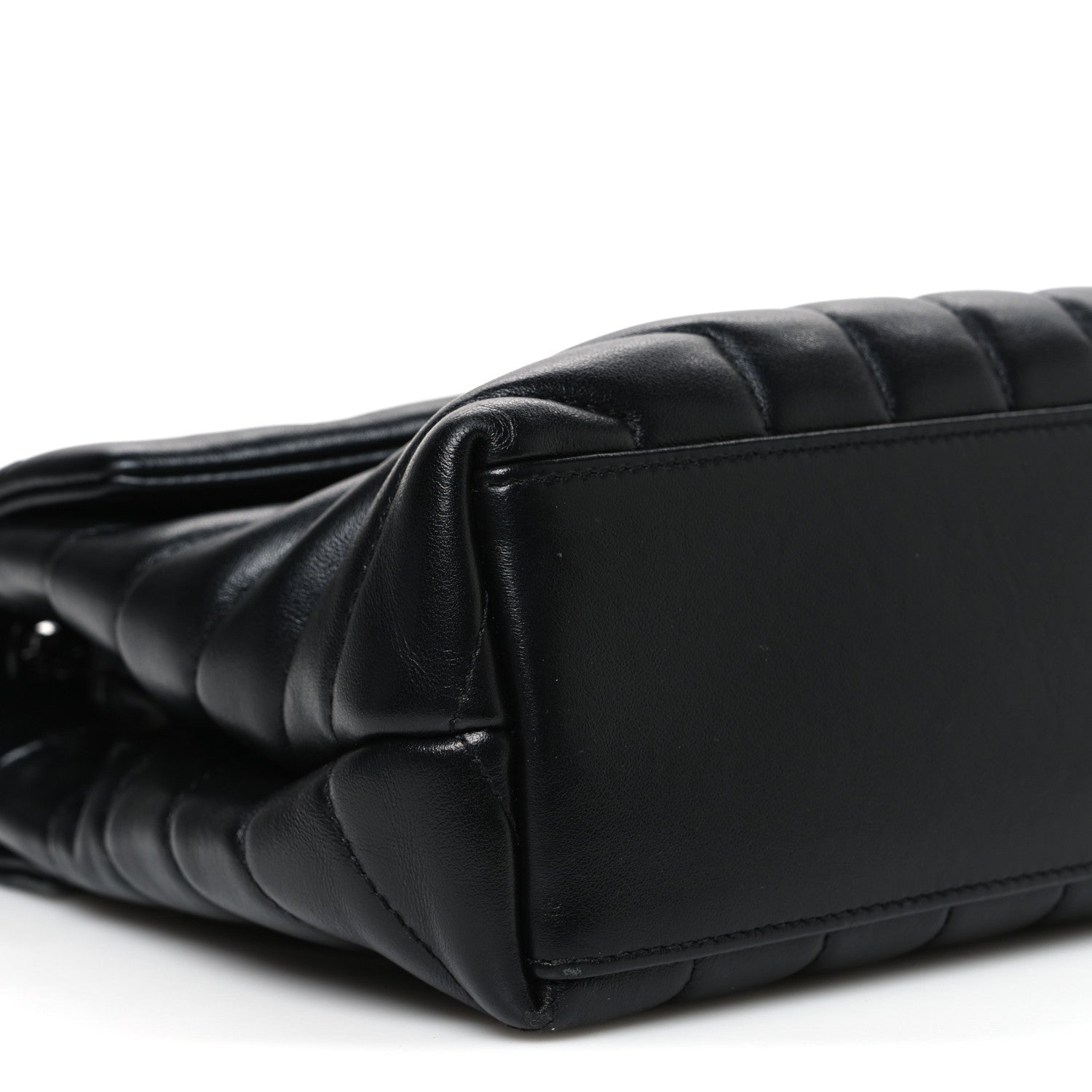 Saint Laurent Calfskin Y Quilted Monogram Monochrome Small Loulou Chain Satchel Black 9 of 10