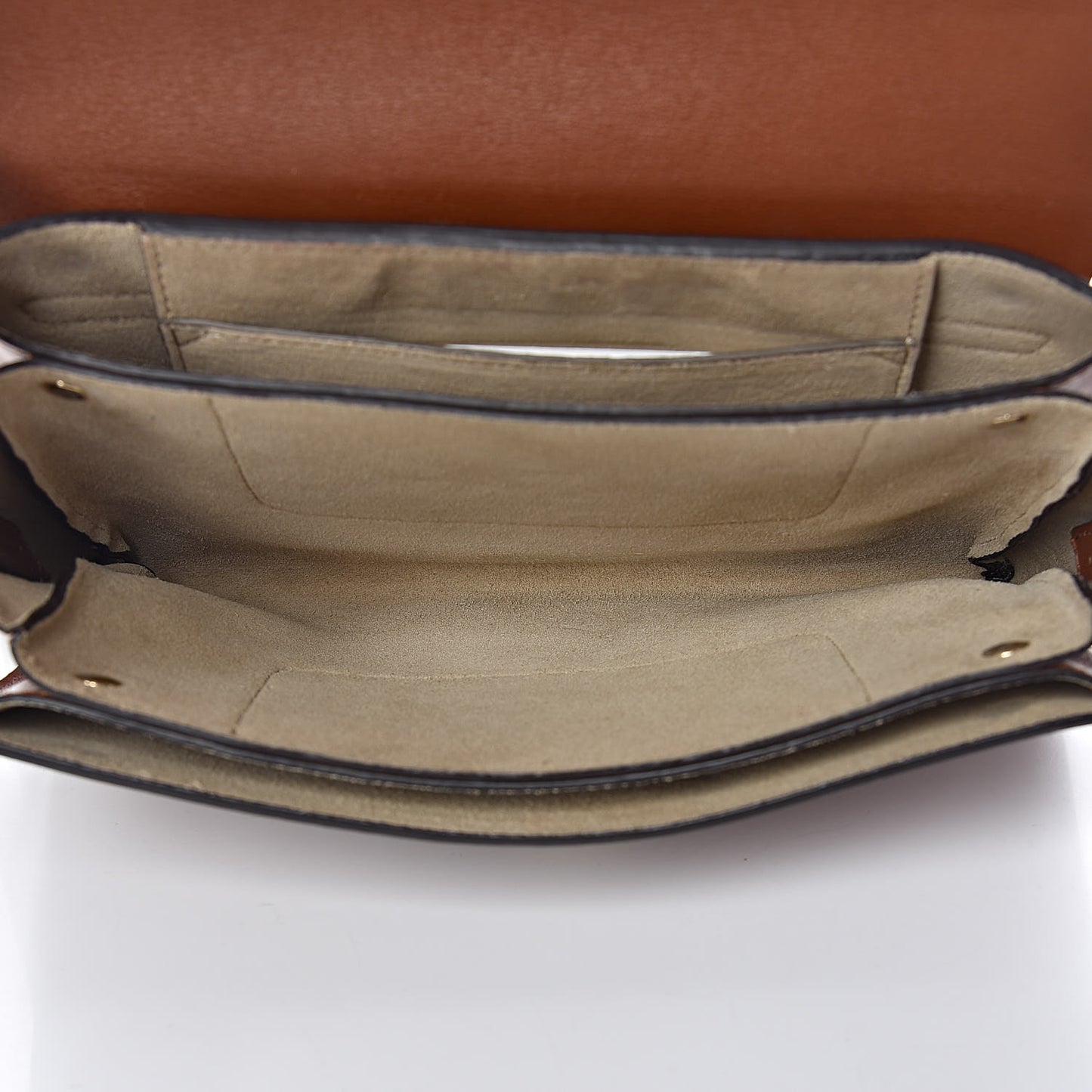 Suede Calfskin Small Faye Shoulder Bag Tobacco