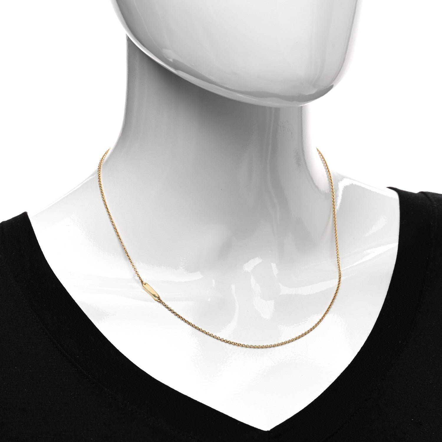 Tiffany 18K Yellow Gold Tag Chain Necklace 2 of 4