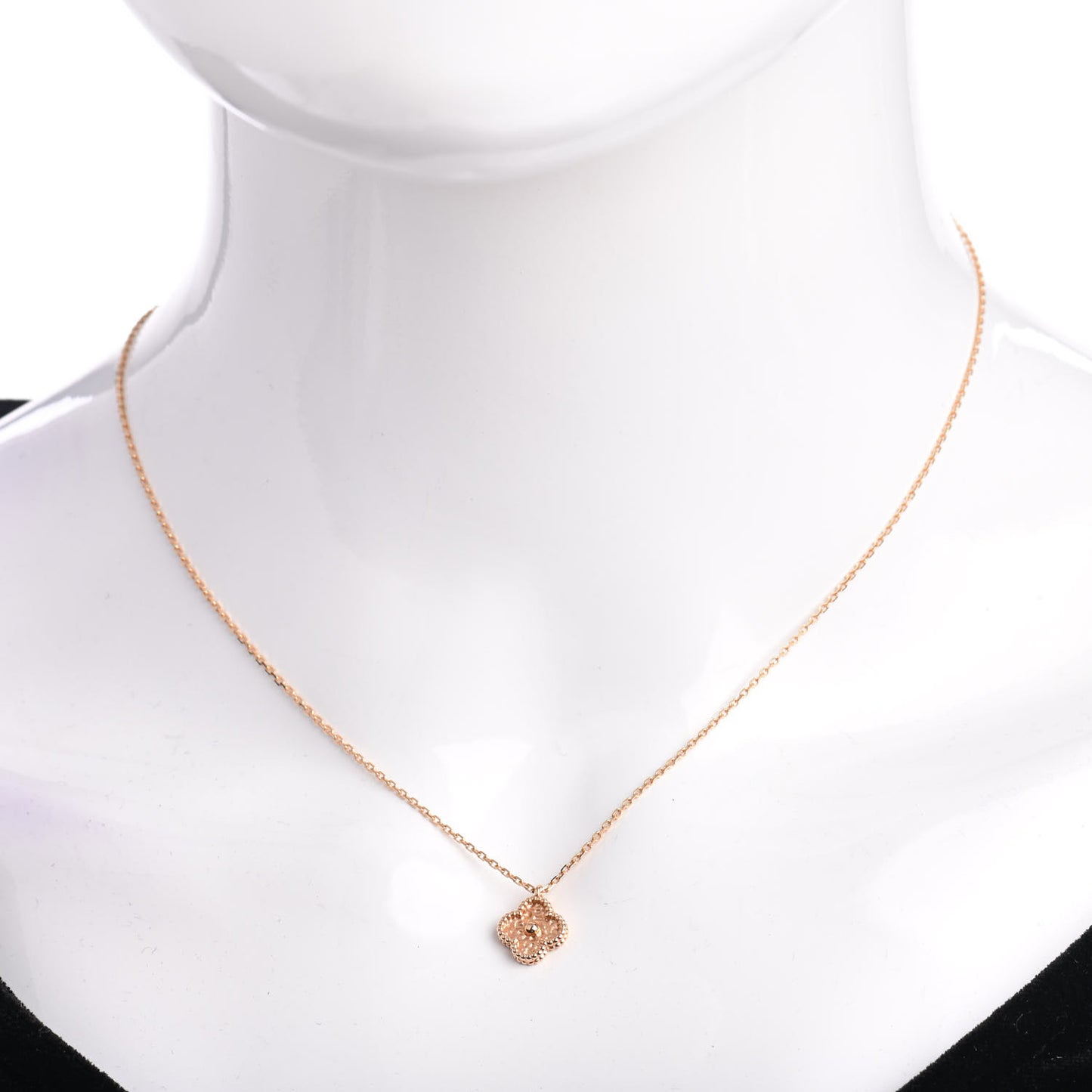 18K Rose Gold Sweet Alhambra Pendant Necklace