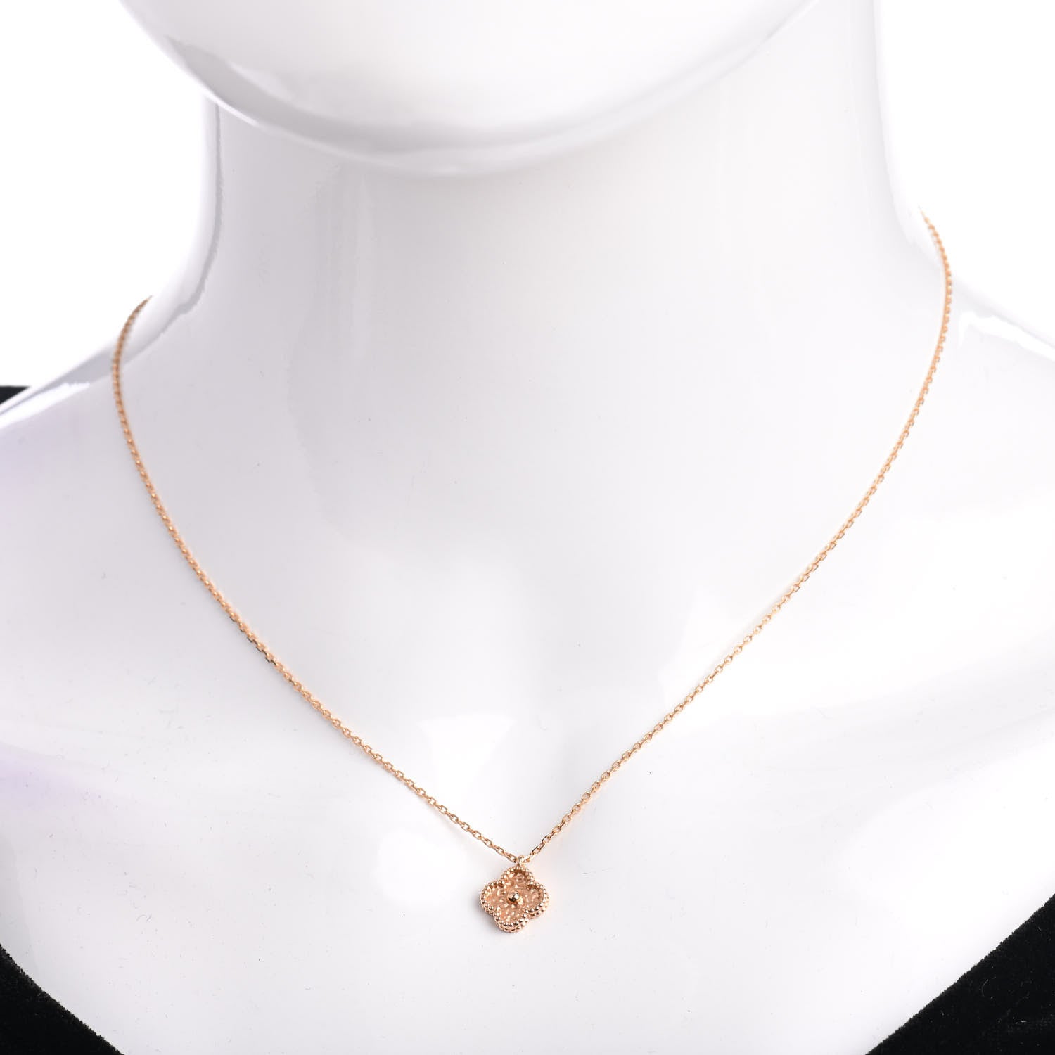 Van Cleef & Arpels 18K Rose Gold Sweet Alhambra Pendant Necklace 2 of 6