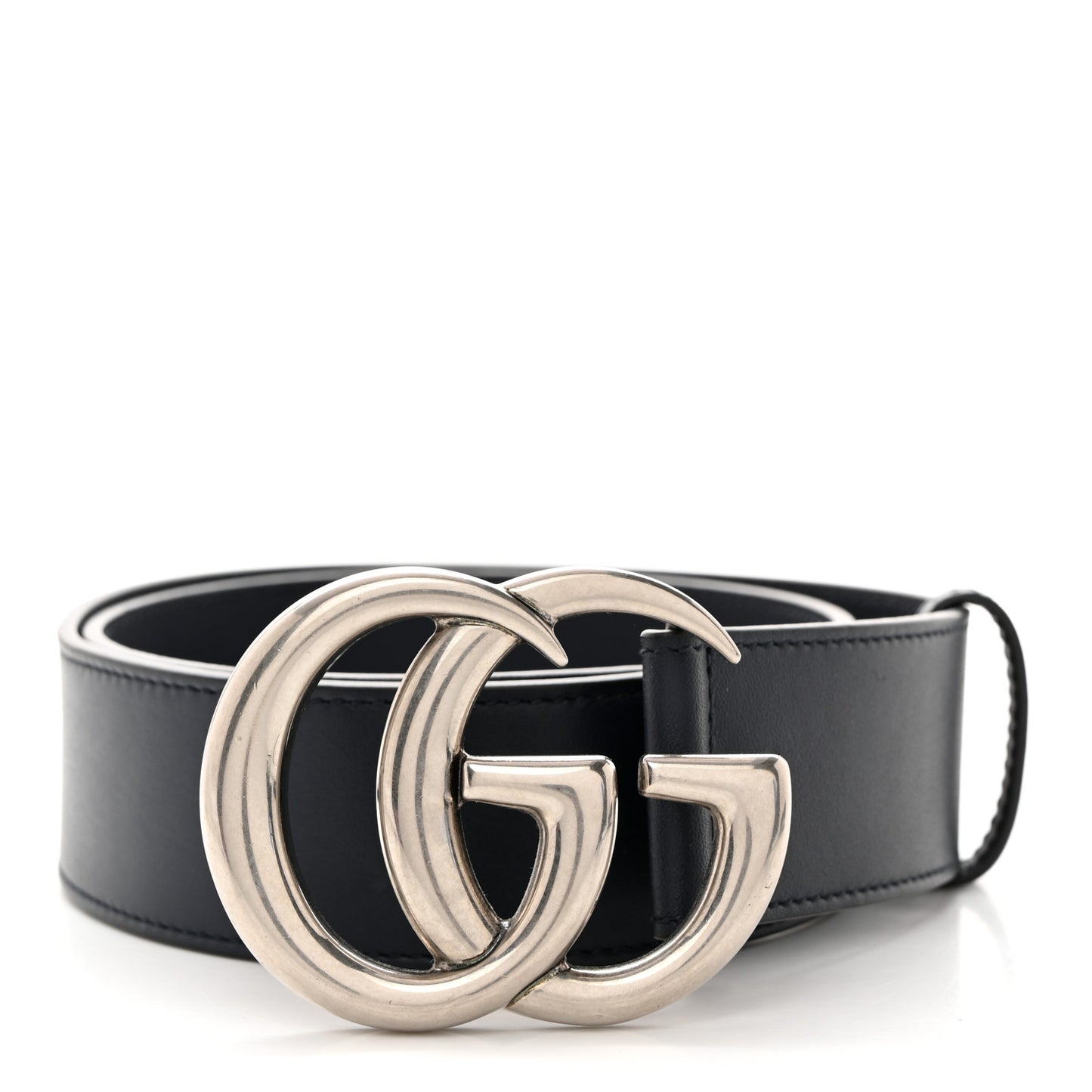 Moon Calfskin Nickel Double G 40mm Belt 70 28 Blue