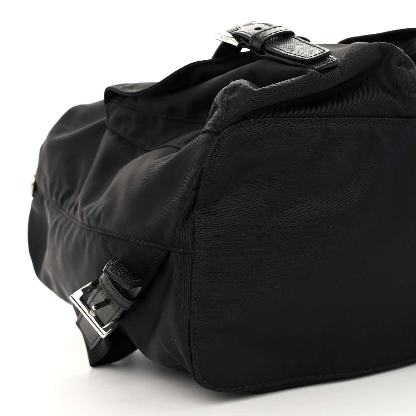 Re-Nylon Saffiano Medium Backpack Black