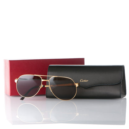Cartier Santos Dumont Vendome Aviator Sunglasses T8200747 Gold 8 of 8