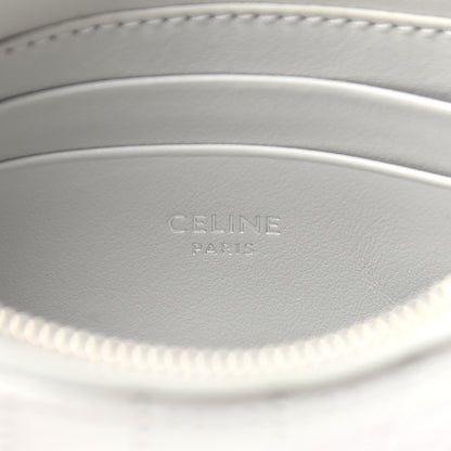 Celine Calfskin Quilted C Charm Coin Card Pouch Grey 6 of 7