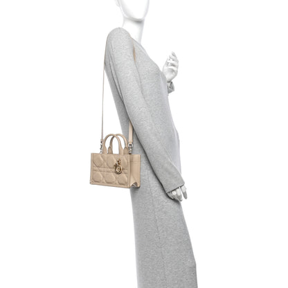 Christian Dior Calfskin Macrocannage Mini Book Tote Powder Beige 3 of 11