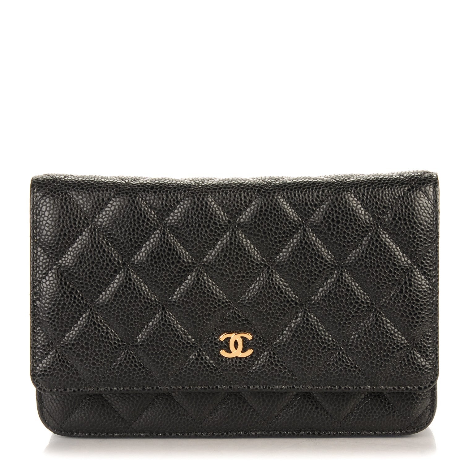 Chanel Caviar Quilted Wallet On Chain WOC Black 1 of 8