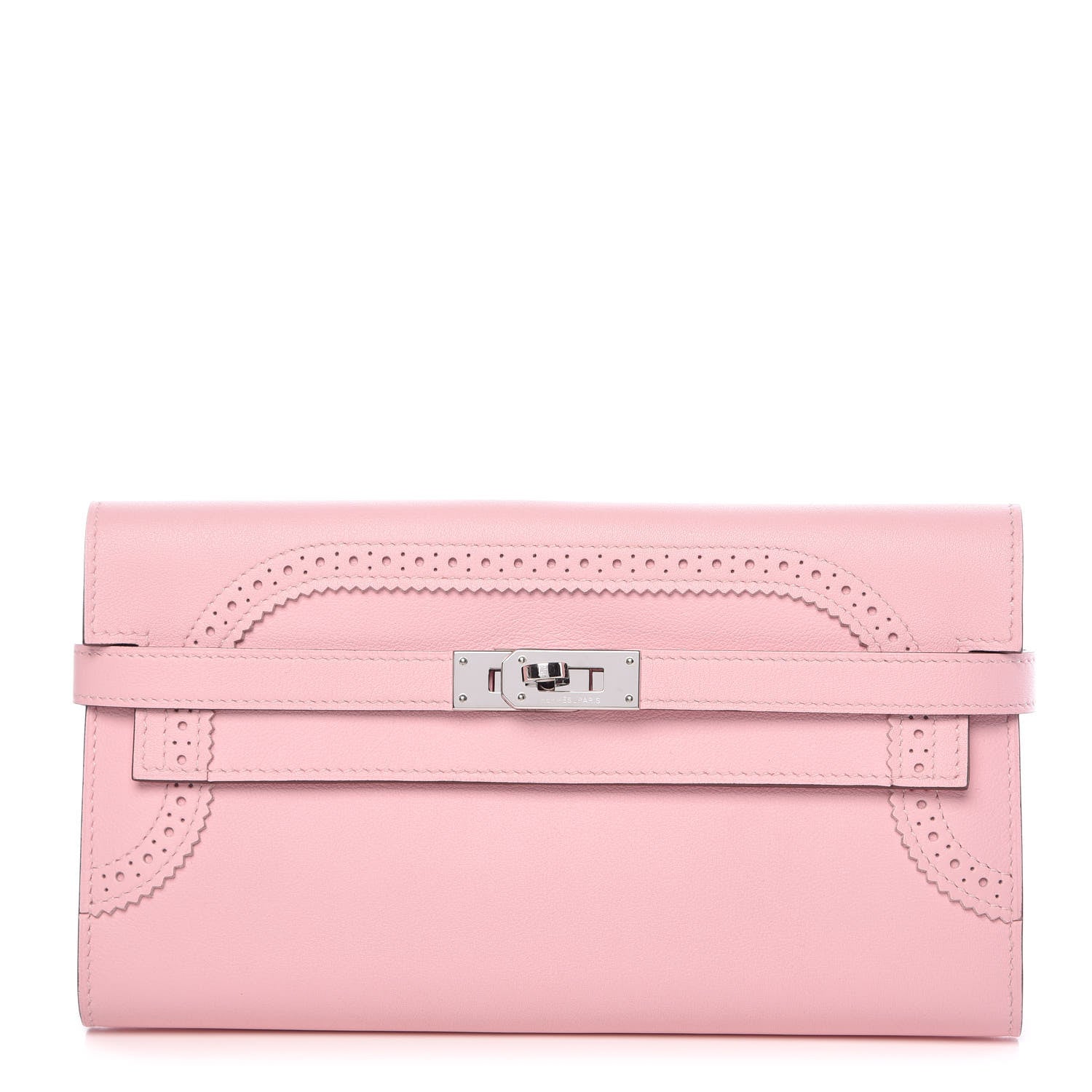 Hermes Swift Ghillies Kelly Longue Wallet Rose Sakura 1 of 8