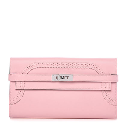 Hermes Swift Ghillies Kelly Longue Wallet Rose Sakura 1 of 8