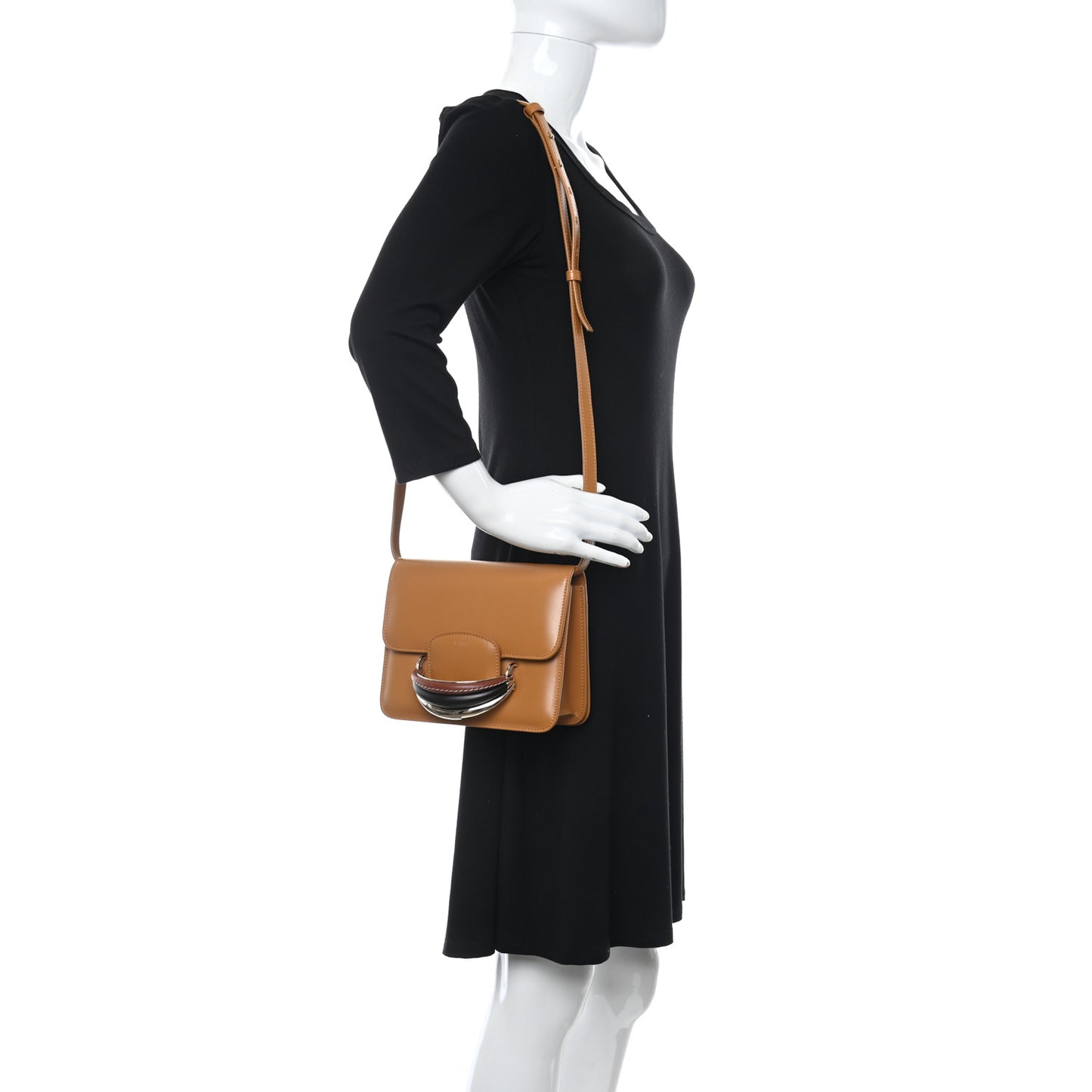 Calfskin Kattie Shoulder Bag Autumnal Brown