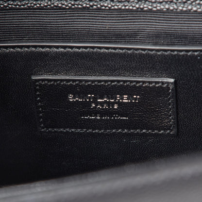Saint Laurent Grain De Poudre Medium Star Monogram Kate Satchel Black 9 of 9