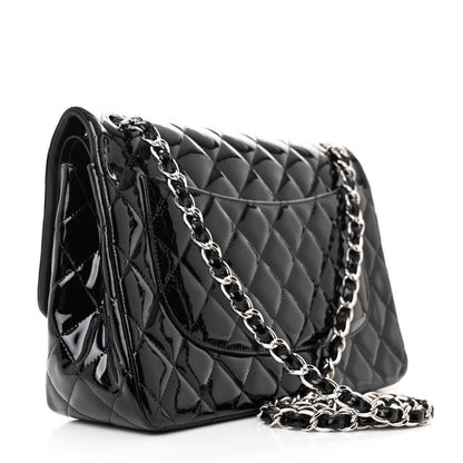 Chanel Patent Quilted Jumbo Double Flap Black 3 of 11
