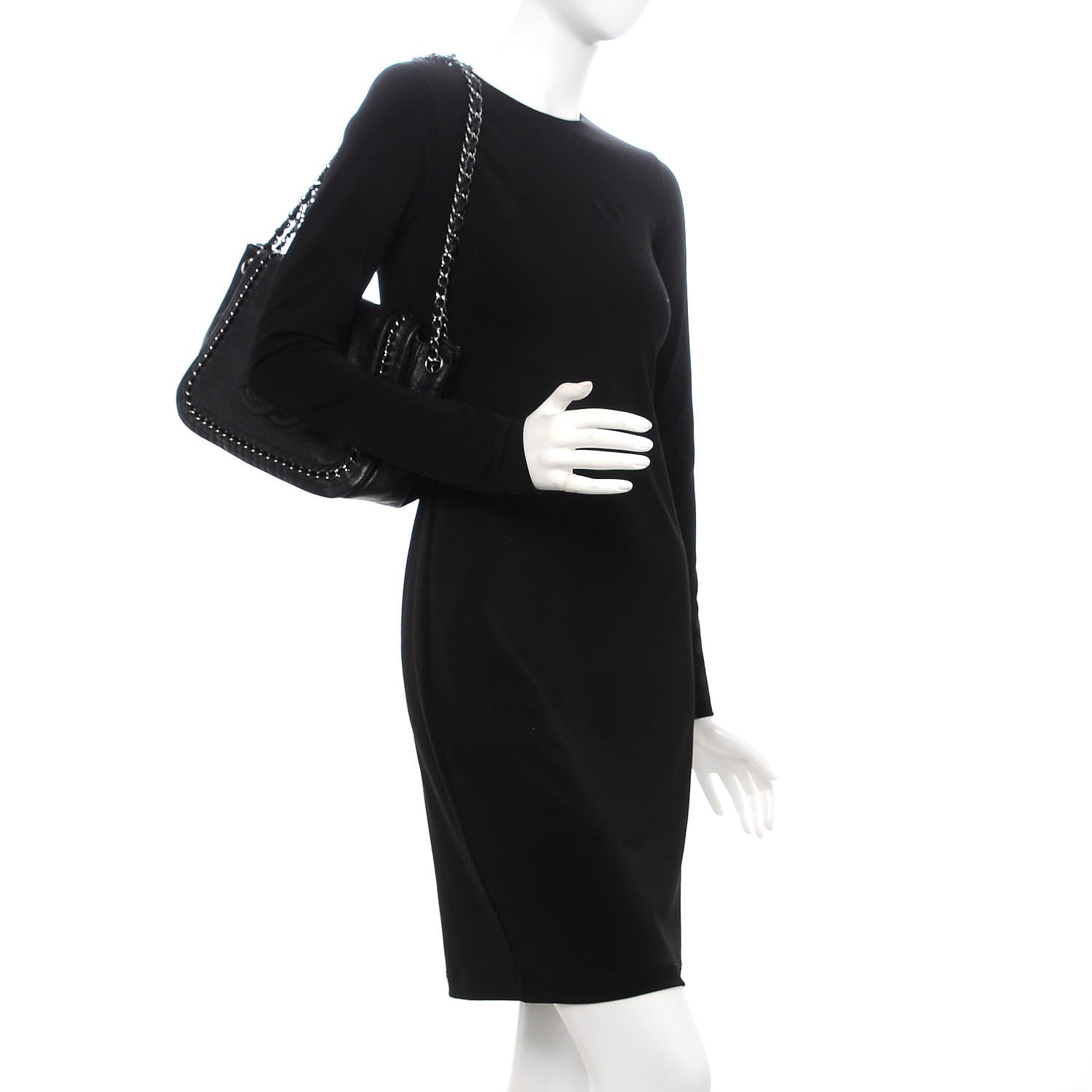 Chanel Metallic Goatskin Luxe Ligne Flap Black 2 of 8