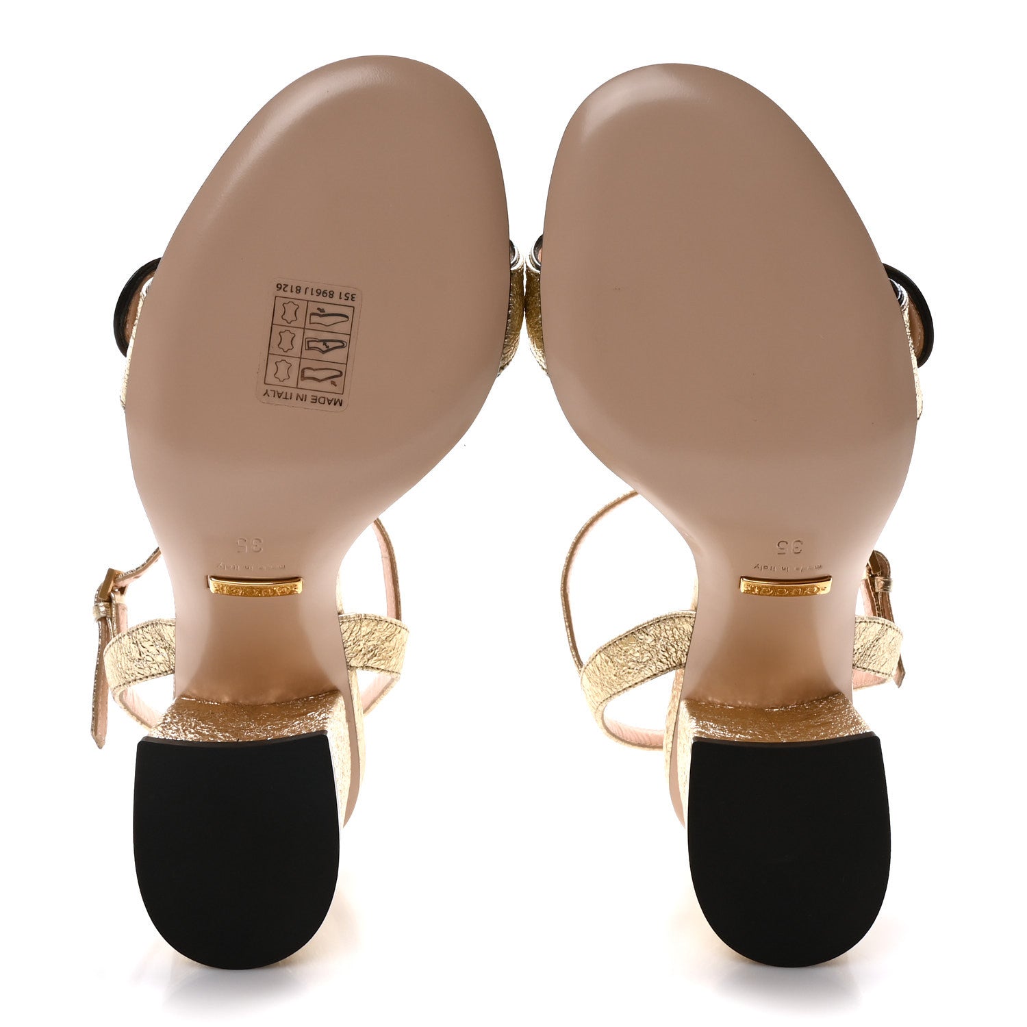 Gucci Galassia GG Marmont Ankle Wrap 75mm Sandals 35 Platino 6 of 9