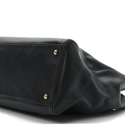 Chanel Calfskin Cerf Executive Shopper Tote Black 9 of 12