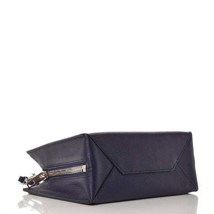 Balenciaga Grained Calfskin Papier A6 Zip Around Tote Bleu Indigo 6 of 10
