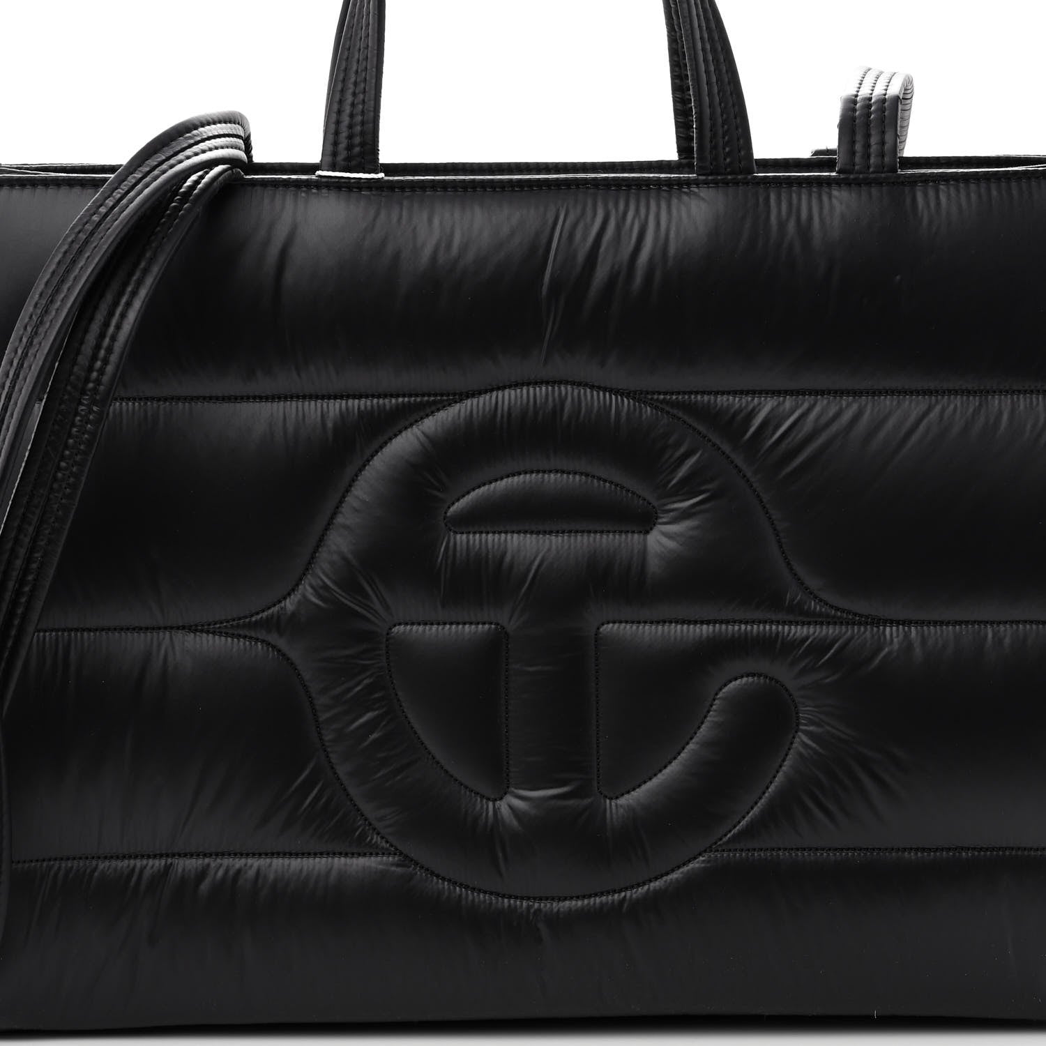 Telfar Nylon Medium Puff Shopping Bag Black 7 of 11